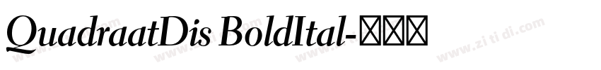 QuadraatDis BoldItal字体转换